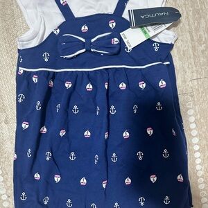 Nautica White and Blue Baby Outfit